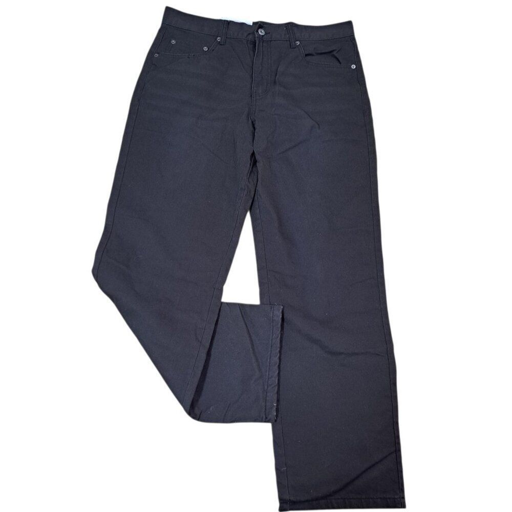Adventuridge Men's Dark Grey Flannel Lined Straight Outdoor Work Jeans 36x32
